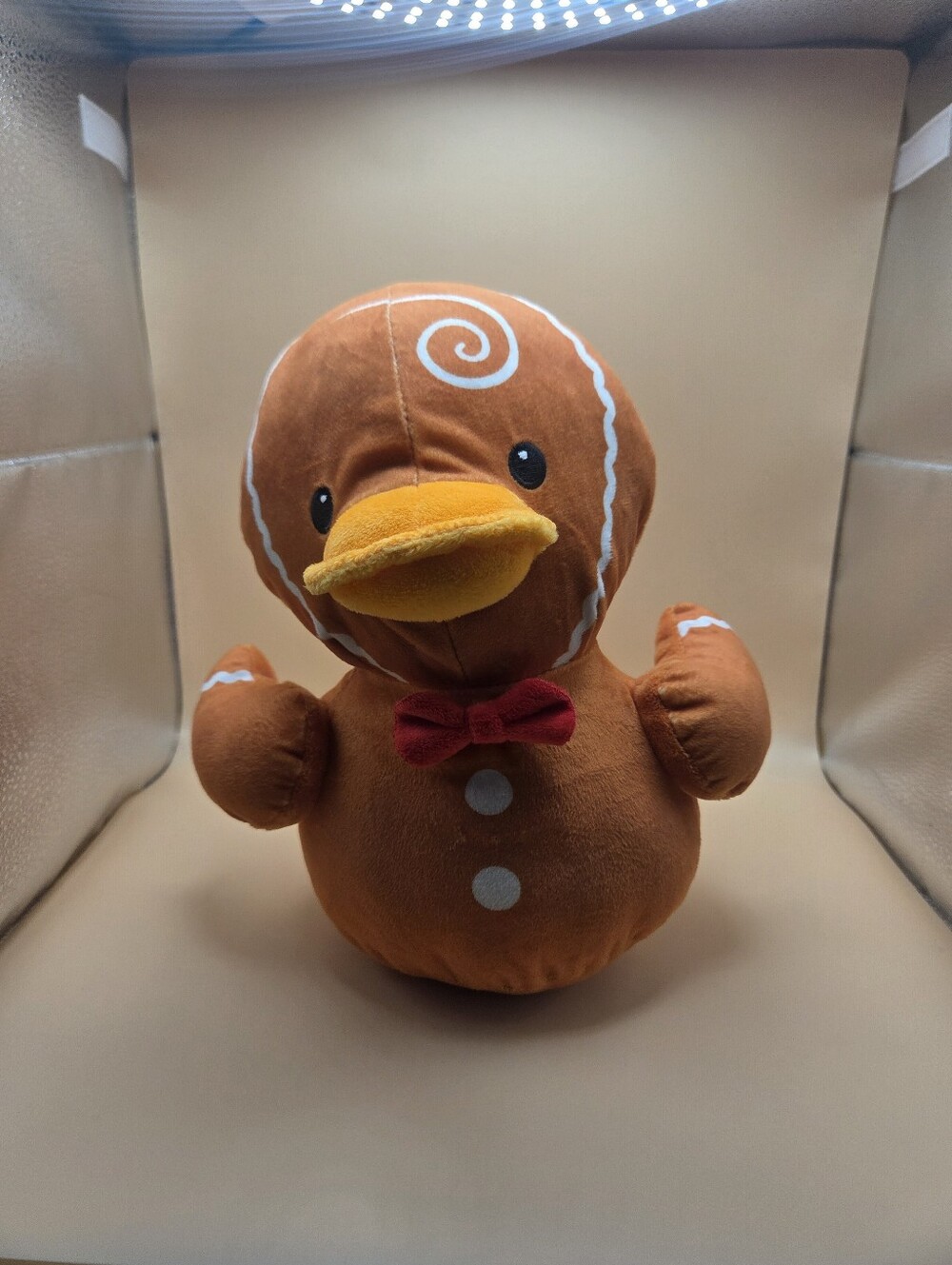 Gingerbread Rubber Duck Plush / Holiday Duckie Stuffed Animal